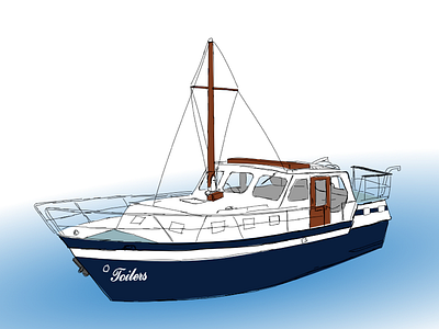 Illustration of the boat I loved so much boat illustration