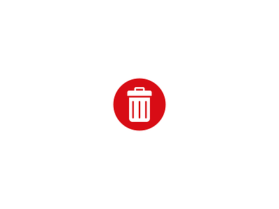 Trash Icon icon red trash