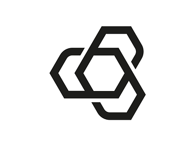 Logo for a construction worker black geometric logo