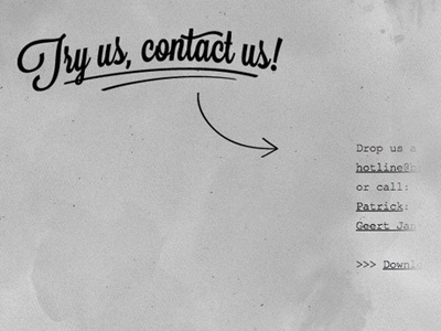 contact section brilliantbastards contact font footer typography