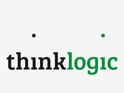 Thinklogic logo black bree serif font green logo