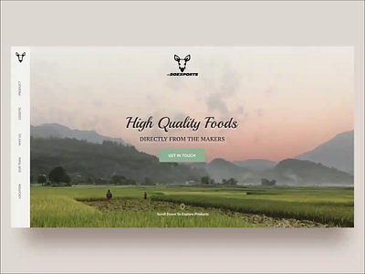DOEXPORT Landing Page aftereffects animated export farm hero logistics motion vintage webdesign