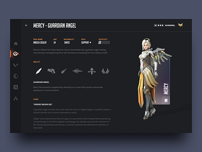 Overwatch New Look champion game game design hero overwatch ui uiux webdesign