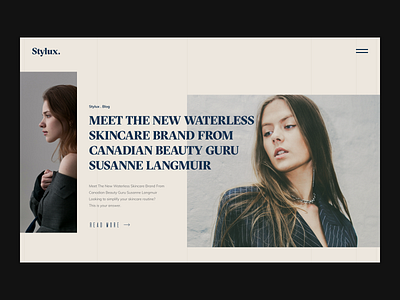 Stylux.:: Fashion Layout Explore blog clean creative fashion hero minimal ui web web design