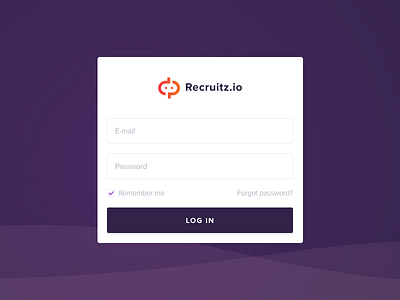 Recruitz.io log in app campaign cards dashboard data interface log in recruitment recruitz ui web