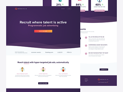 Recruitz.io website refresh 🚀 apply campaign recruit recruitment recruitz talent ui web website