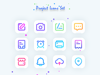 Project Icons Set android app icons ios ui