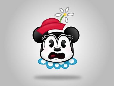 Vintage Minnie Emoji (Shock) avatar classic expression fan art icon illustration minnie vector