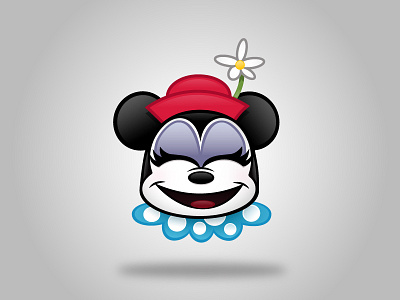 Vintage Minnie Emoji (Happy) avatar contest emotion expression fan art happy icon illustration minnie practice vector