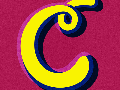 C for.... alphabet c color theory illustration illustrator lettering typography vector