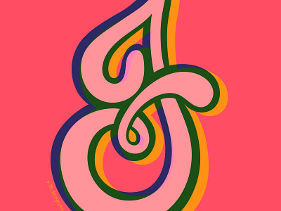 J for... color theory colorful handlettering illustration j vector