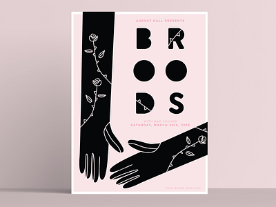 BROODS - Concert Poster design illustration original poster vector