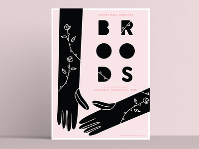 BROODS - Concert Poster