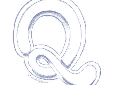 Q for... color theory cursive design graphic design illustration lettering original typography
