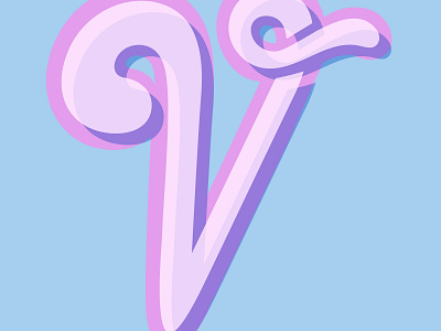 V for... alphabet collection color theory cursive graphic design handlettering illustration illustrator lettering original typography v vector