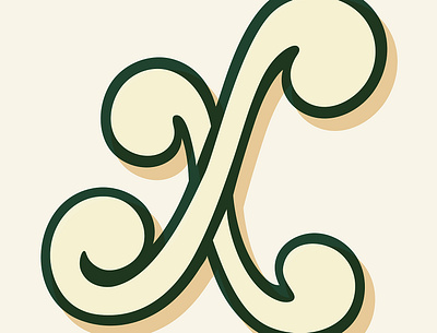 X for... alphabet color theory cursive graphic design illustration illustrator lettering original typography vector