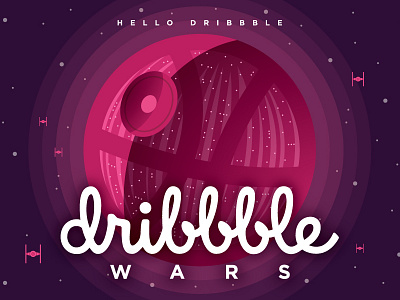 Dribbble Wars death star debut dribbble first illustration shot
