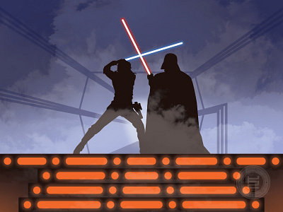 Star Wars | The Empire Strikes Back flat graphic design illustrator lightsaber poster star wars vector