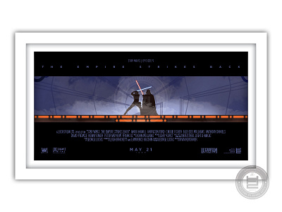 Star Wars | The Empire Strikes Back flat graphic design illustrator lightsaber poster star wars vector