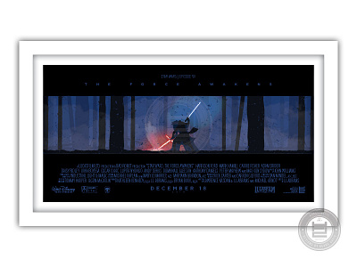 Star Wars | The Force Awakens flat graphic design illustrator lightsaber poster star wars vector