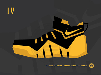 The Gold Standard - LeBron IV basketball graphic design illustration lebron james nike vector