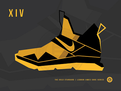 The Gold Standard | LeBron XIV basketball graphic design illustration lebron james nike vector