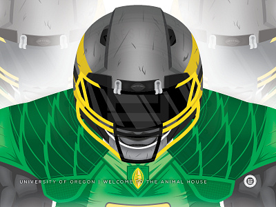 WELCOME Series | Oregon college football flat football graphic design illustrator poster sports vector