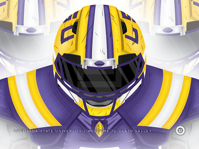 WELCOME Series | LSU college football flat football graphic design illustrator poster sports vector