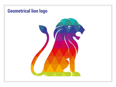 Geometrical Lion Logo geometrical illustration lion logo poly polygonal triangles