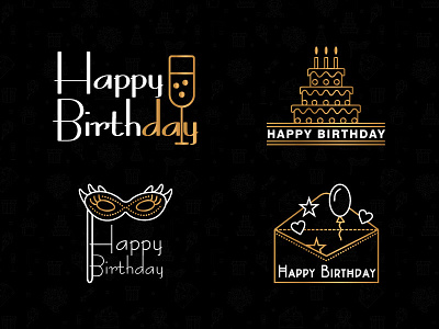 Birthday Theme Logo Collection 800x600 baloon birthday graphic design happy birthday illustrator jocker logo logodesign party