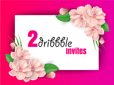 Dribbble Invites away dribbble flower give give away illustration invitation invite shot