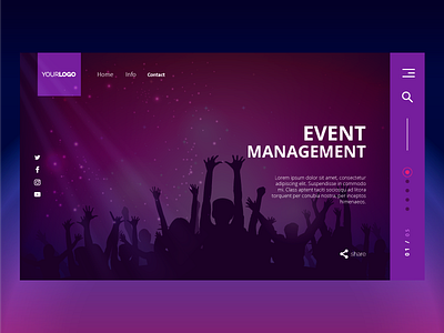 Event Application element event event app illustration illustrator interface landing page management app ui user ux