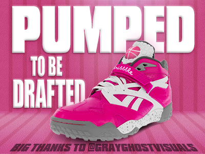 Pumped to be drafted! debut draft illustration photoshop pumps shoe thank you thanks