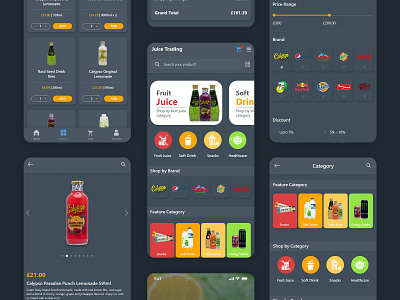 Juice Shopping App app application creativity design ecommerce juice mobile app design shopping app trading ui ux