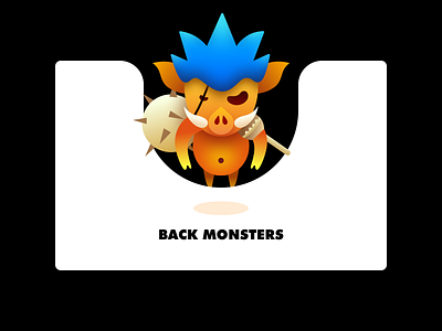 back monsters 2.5d animal illustrations