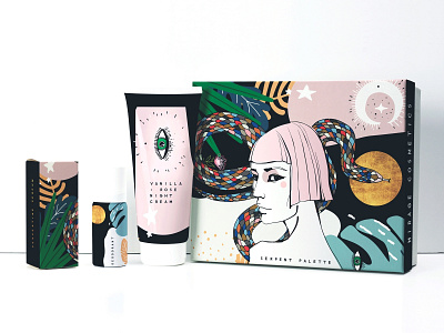 Serpentine cosmetic packaging