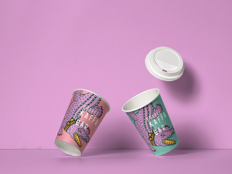 blue and purple paper cup design blue and purple paper cup design