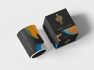 Cacti Luna Candle Branding Identity + Packaging