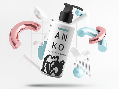 Anko Beauty Organic Packaging 3d abstract beauty branding concept art drawing fashion flat illustration letterpress logo minimal modern packaging type typography ui ux vector web