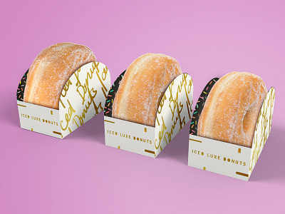 Iced Luxe Donut Packaging + Branding branding concept art design donut donuts food gold gold foil icon illustration lettering letterpress logo minimal modern packaging type typography ui vector