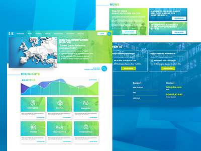 Business Landing Page analytics blue business digital gradient homepage innovation landingpage ui ux