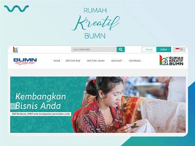 Rumah Kreatif BUMN Landing Page Concept