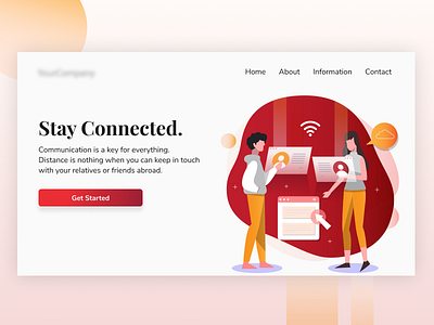 Communication Landing Page concept homepage illustration landingpage landingpagedesign ui user experience user interface userinterface website