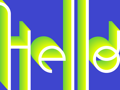 Hello facebook gradient hello lettering page typography