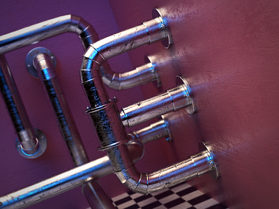 36 Days of Type — E 36 days of type 3d 3d type 3dmax letter e lettering tube typography vray