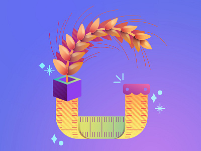 Illustrated Alphabet | C alphabet c illustration letter lettering metric tape wheat