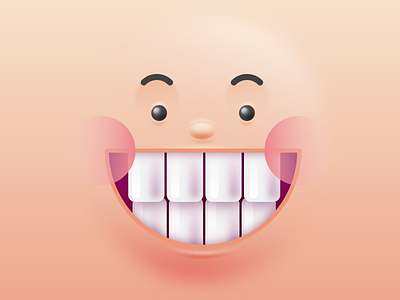 Just Smile creepy face happy illustration mouth smile tooth vector