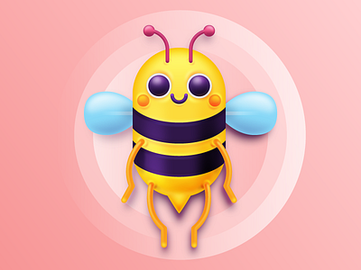 Bee Cool baby bee character cute illustration kids mascot