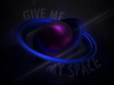 Give Me My Space 3d cinema 4d jupter lettering photoshop planet pos production space star