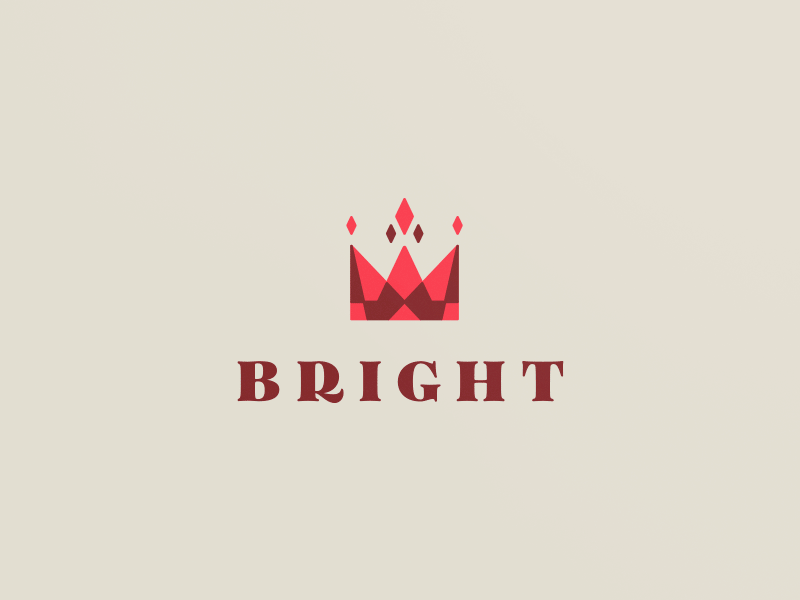 Bright Language Services animation brand crown english identity illustrator language logo modern photoshop tradition type